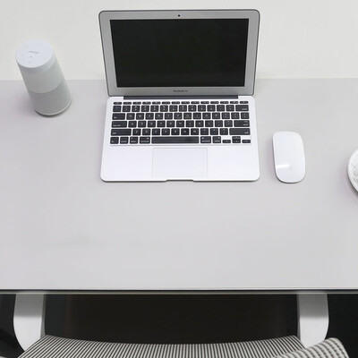 

BUBM PU Leather Protector Pad Mouse Pad Mat Desk Writing Mat Waterproof Anti-oil for Office&Home Grey&Silver