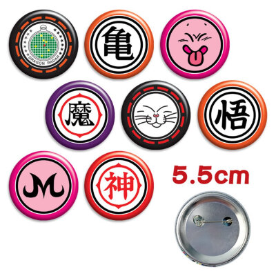 

redCherry Anime Demon Slayer My Hero Academia Dragon Ball Brooches Button Badges Pins Set for Clothes Backpack Pencil Case