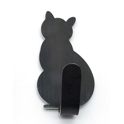 

Self Adhesive Wall Hooks Cat Pattern Hangers For Bathroom Kitchen