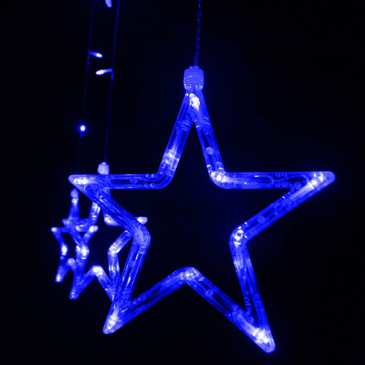 

12 LEDs Star Shape String Light Holiday Party Wedding Decoration Lamp