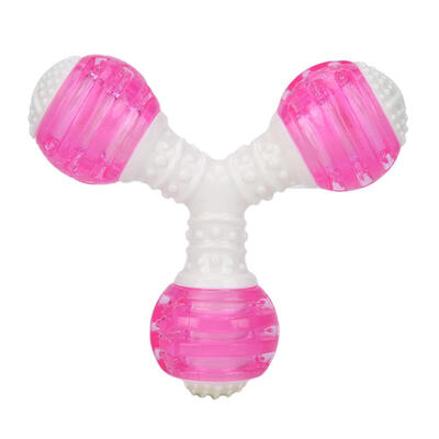 

Pet Dog TPR Rubber Balls Squeak Toy Puppy Bite Molar Cleaning Tooth Toys