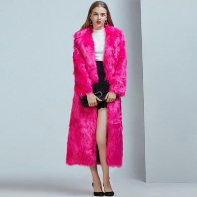 

Toponeto Fashion Women Outwear Long Sleeves Warm Coat Plush Jacket Long Overcoat