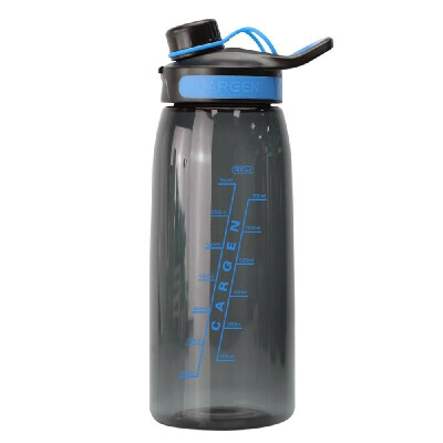 

900ml Sports Water Bottle with Volume Marking Wide Mouth Leak Proof Plastic Water Bottle for Outdoor Camping Running Gym