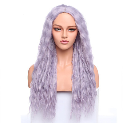 

Long Curly Synthetic Wig with Bangs Short Hair Wigs Heat Resistant Full Wig Full Head for Women