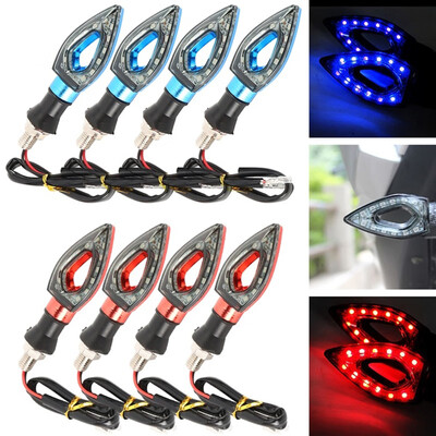 

4pcs Universal Motorcycle Black 12 LED Turn Signal Indicators Blinker Amber Light