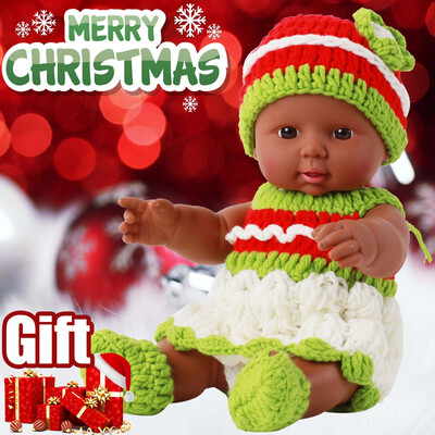 

YIWULALifelike 12 inch Christmas Dolls Washable Soft Body Bbay Play Dolls Toy Gift