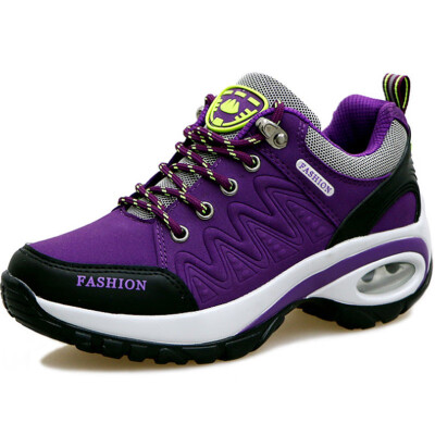 

LZJ New 2019 women sneakers high quality leather suede air damping casual shoes non-slip women shoes tenis feminino size 35-40