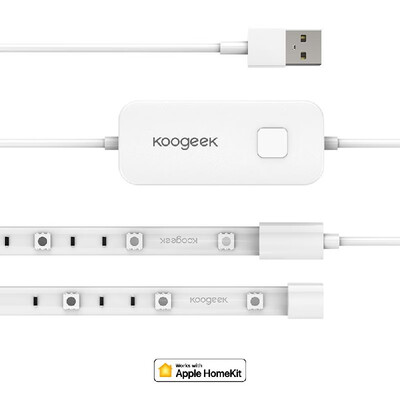 

Koogeek 66ft 60 LED Wi-Fi Smart Light Strip Compatible with Alexa Apple HomeKit&the Google Assistant Voice Control Remote Con