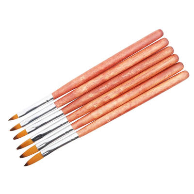 

6pcsSet Pro Wood Handle Nail Art Pen Drawing Painting Gel Polish Brush