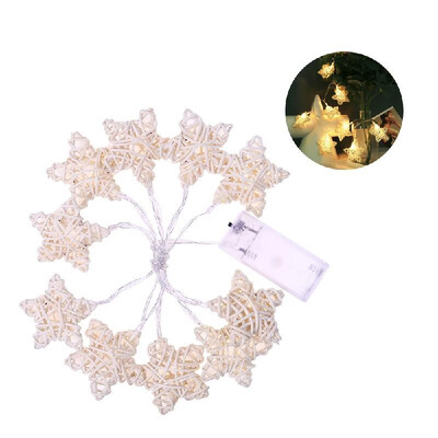 

10Led Rattan Fish Moon HeartStar Fariy String Lights for Christmas Holiday Wendding Party Night Living Bedroom Decor