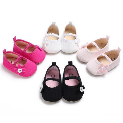 

Toddler Newborn Baby Girls Sole Crib Shoes Anti-slip Princess Prewalker Sneakers