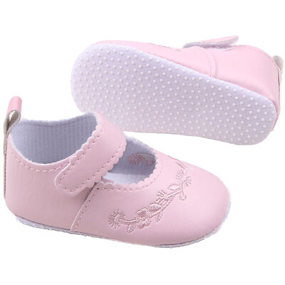 

New Kid Girl Pu Leather Princess Crib Shoes Newborn Comfy Outdoor Baby Shoe 0-1 Years 4 Colors
