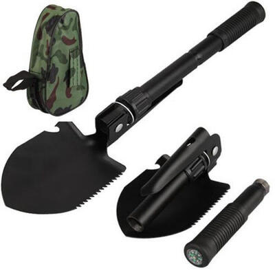 

4in1 Home Garden Emergency Camping Hiking Outdoor Foldable Folding Shovel Spade