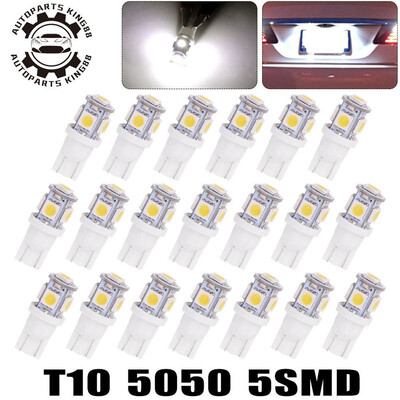 

20x Super White T10 5050 5-LED Interior Light Bulb W5W 158 168 175 192 194 2825