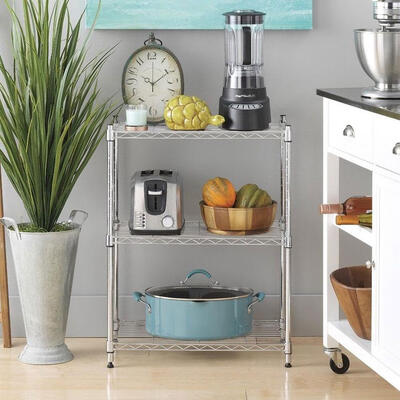 

3 Tier Heavy Duty Wire Shelves Organizer Shelving Rack Unit ShelfChrome