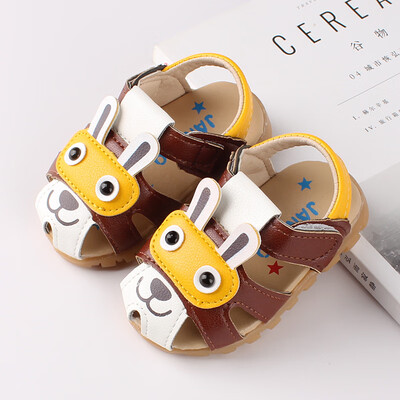 

New Summer Baby Girl Boy Breathable Anti-Slip Cartoon LED Luminous Shoes Sandals Toddler Soft Soled First Walkers