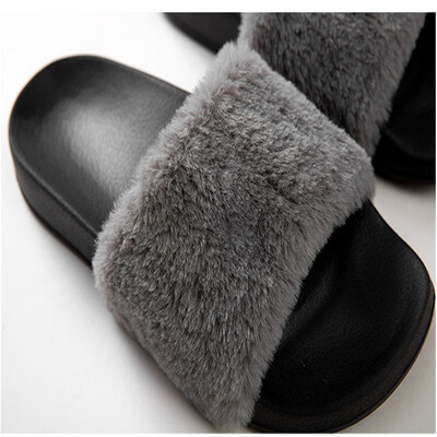 

FSD wool slippers ladies new fashion Korean home indoor&outdoor wear flat with thick bottom 13151