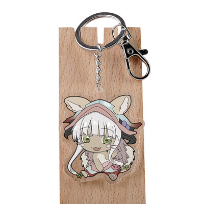

2019 New Anime Made in Abyss Nanachi Key Rings Acrylic Keychain Charm Keyring Pendant