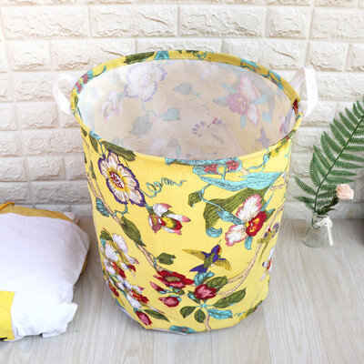 

Toponeto Cotton Linen Waterproof PE Coating Storage Basket Sundries Storage Box