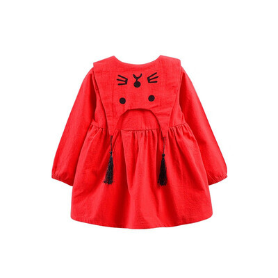 

Baby Girls Dresses Autumn Long-sleeved Embroidery Dress Girls baby dress children