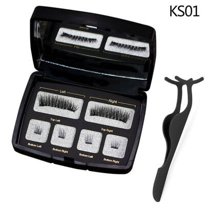 

Magnetic False Eyelashes Set 3D False Reusable Magnet Fake Eyelashes Kit Makeup Tool With Eyelash Tweezers