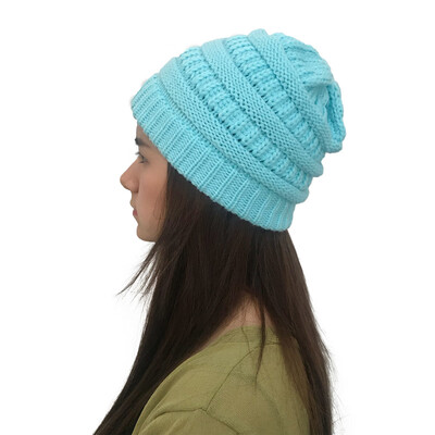 

Tailored Men Women Autumn Winter Outdoor Warm Hats Crochet Knit Holey Beanie Cap