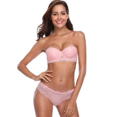 

Toponeto New Fashion Women Sexy Bra Anti-Shedding Latex Strapless Underwear Underpants