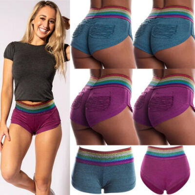 

US Women Casual Running Sport Shorts Yoga Gym Jogging Waistband Summer Hot Pants