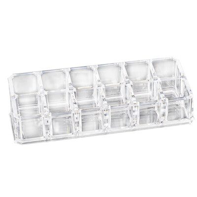 

12 Grids Transparent Lipstick Holder Clear Acrylic Display Stand Storage Box Cosmetic Makeup Organizer