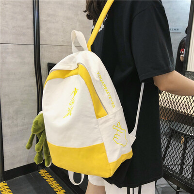 

Insfeng schoolbag female Korean version high school canvas harakata junior high school girl Japanese Backpack
