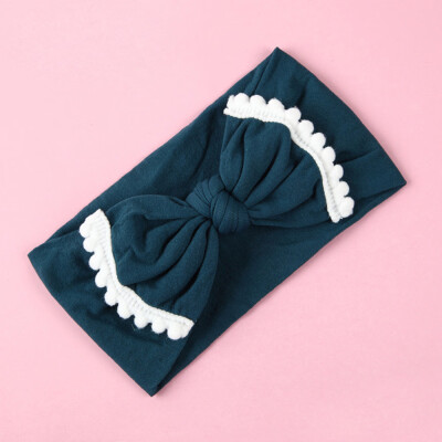 

〖Follure〗Wide Nylon Bow Ribbon with Pompom Knot Bow Nylon Head  Plus