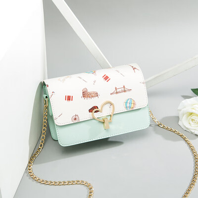 

INS Net Red Girl Summer 2019 Brief Fashion Single Shoulder Slant Bag with Hundred Chains