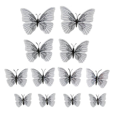 

12Pcs Wall Stickers Colorful PVC Butterfly Shape Wall Decal Sticker Home Living Room Nursery Refrigerator Stickers DIY Art Decorat