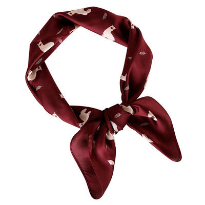 

Korean Women Girls Dot Printing Square Imitate Silk Scarf Kerchief 70x70cm
