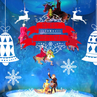 

Tailored Merry Christmas Background Wall Decoration Removable Wall Stickers