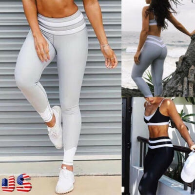 

Fashion Women Yoga Running Pants Gym Workout Fitness Clothes Tights Sport Wear