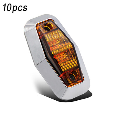 

10pcs Car Truck Side Marker Indicators Lights 12V 2 LED Lamp 6000K Waterproof US