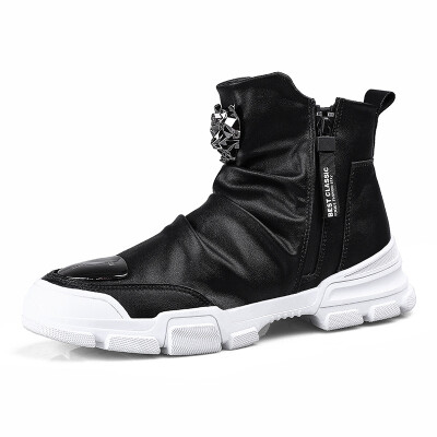 

Fashion shoes high-top sneakers mens iron buckle boots sneakers