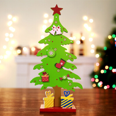 

Tailored Home Christmas Ornament Wooden Xmas Tree Handmade Table Decoration DIY Gift