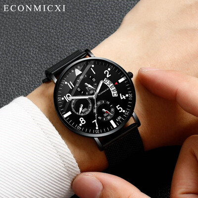 

Gobestart Luxury Mens Quartz Analog Watch Fashion Ultra Thin Waterproof Wristwatch