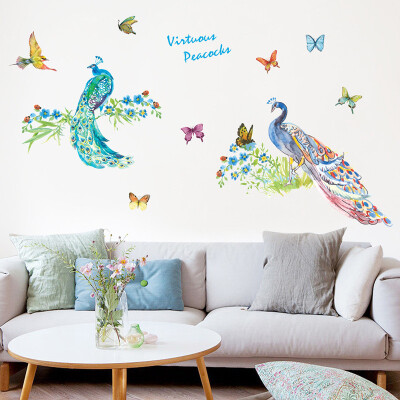 

〖Follure〗DIY Peacocks Removable Wall Decal Family Home Sticker Mural Art Home Decor