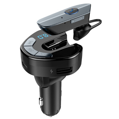 

〖Follure〗Car Kit MP3 Player Audio FM Transmitter For All Smartphones Split Design