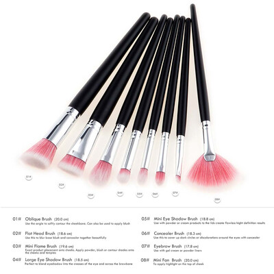 

Gobestart 8Pcs Cosmetic Makeup Brush Lip Makeup Brush Eyeshadow Brush
