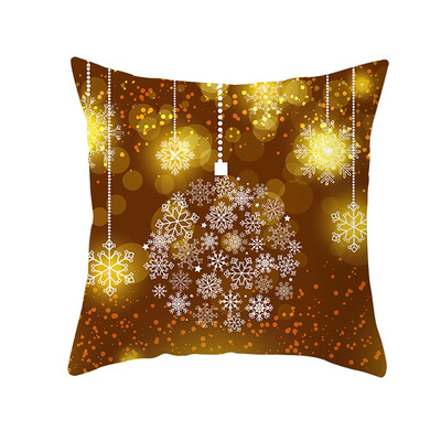 

Siaonvr Christmas Pillow Case Glitter Polyester Sofa Throw Cushion Cover Home Decor