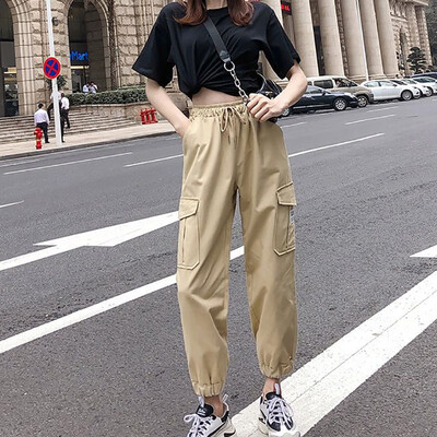 

Casual Sports Multi-Pocket Tooling Pants Women Solid Color Wear-Resistant Breathable Anti-Wrinkle Comfortable