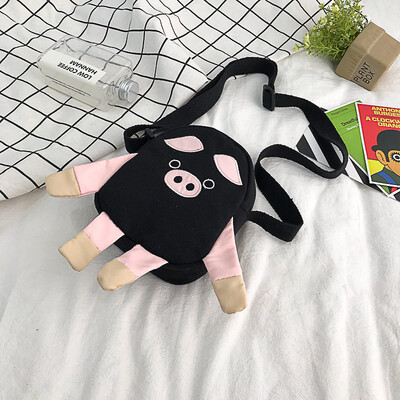 

Net red cute pig shoulder bag female 2019 new wild creative slung simple casual chic fashion handbag