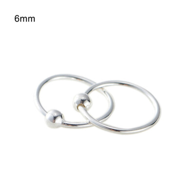 

Fashion Women Sliver Plated Round Ring Earrings Cartilage Hoop Jewelry Gift