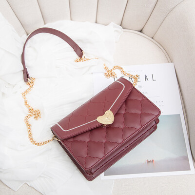 

French Minority Westernized Womens Bag 2019 Korean Version Baitao Slant Bag Summer Texture Square Bag