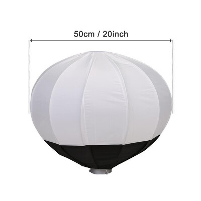 

NiceFoto 50cm20inch Foldable Lantern Style Softbox Ball Shape Soft Box with Bowens Mount Quick-Install Portable for Speedlite Stu