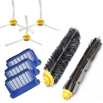 

8PCS Vacuum Clean Replaceable Filter Side Brush Bristle Flexible Beater Brush for iRobot 600 Series